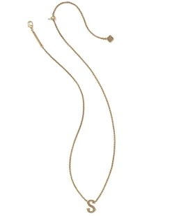 Beau Letter S Pendant Necklace in Vintage Gold