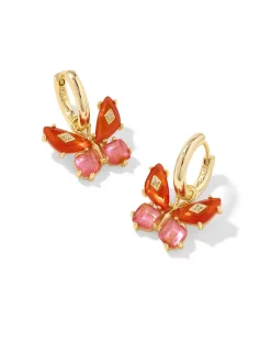 Bianca Butterfly Gold Huggie Earrings