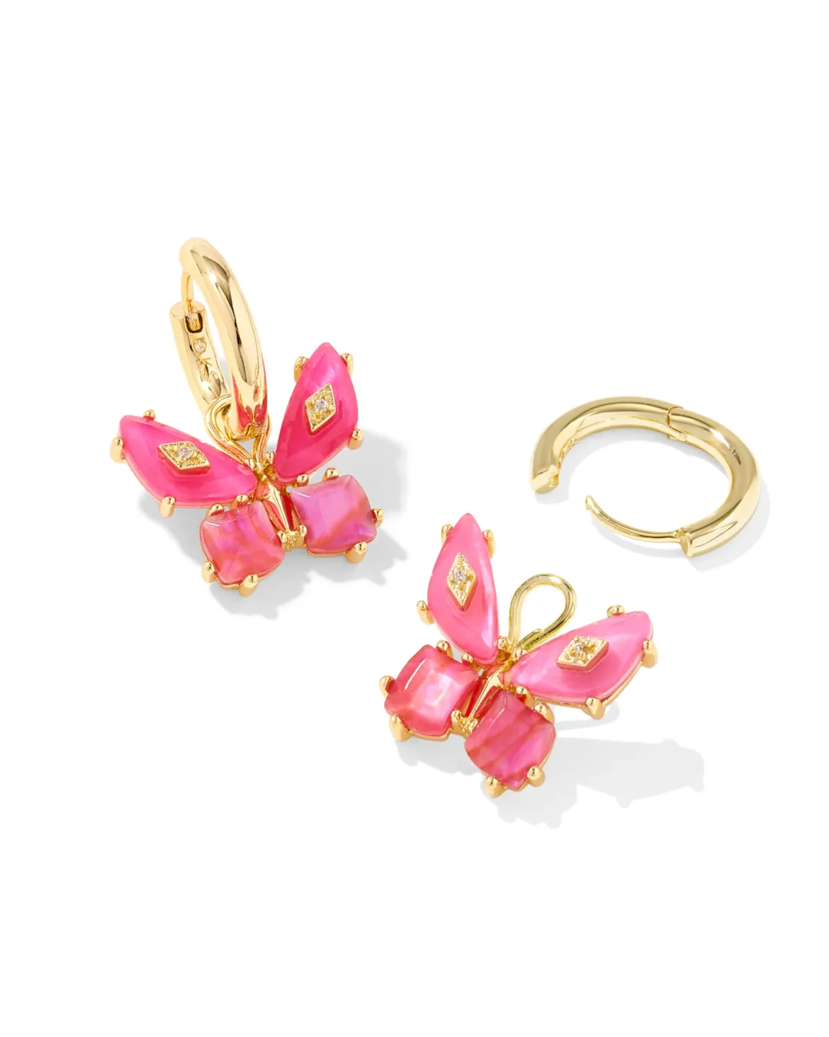 Bianca Butterfly Gold Huggie Earrings