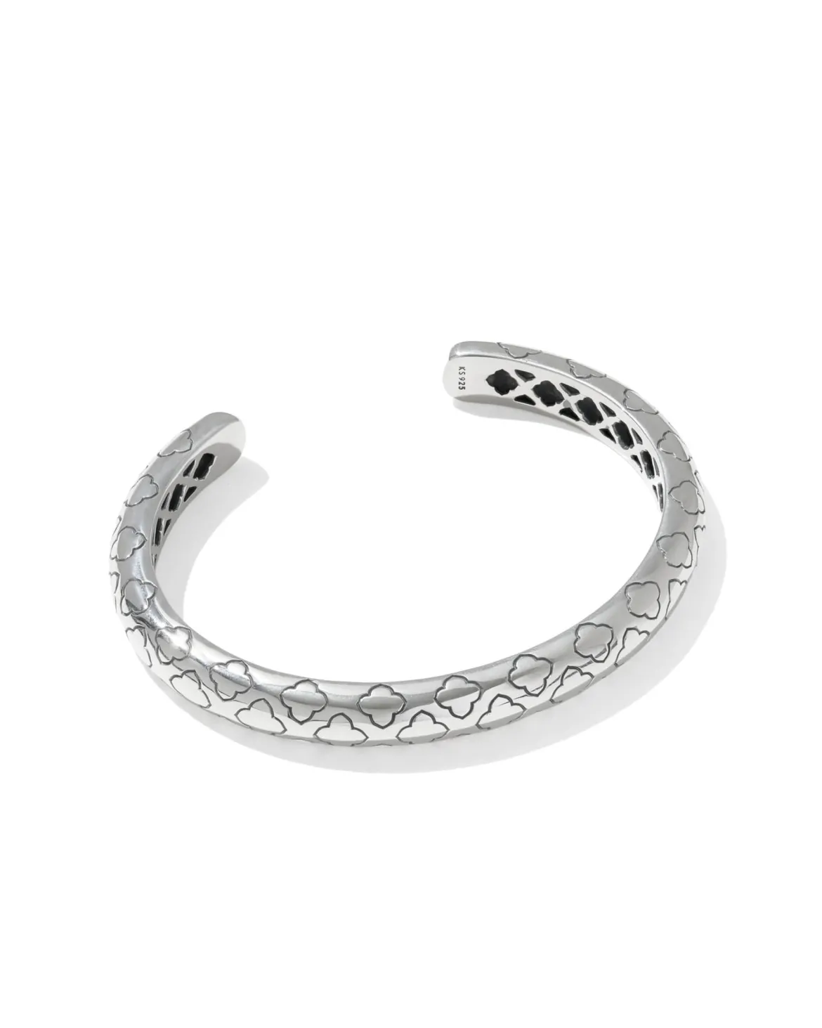 Bold Etched Oxidized Sterling Silver Cuff Bracelet