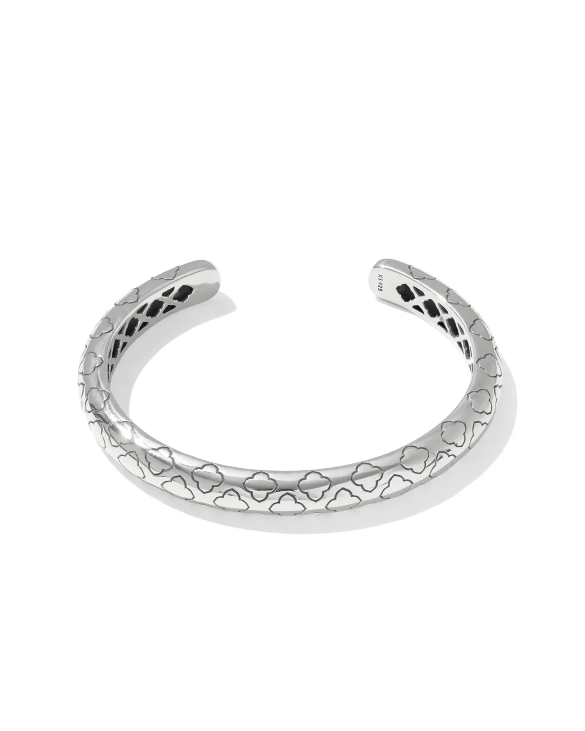Bold Etched Oxidized Sterling Silver Cuff Bracelet