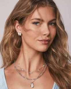 Bow Silver Strand Necklace