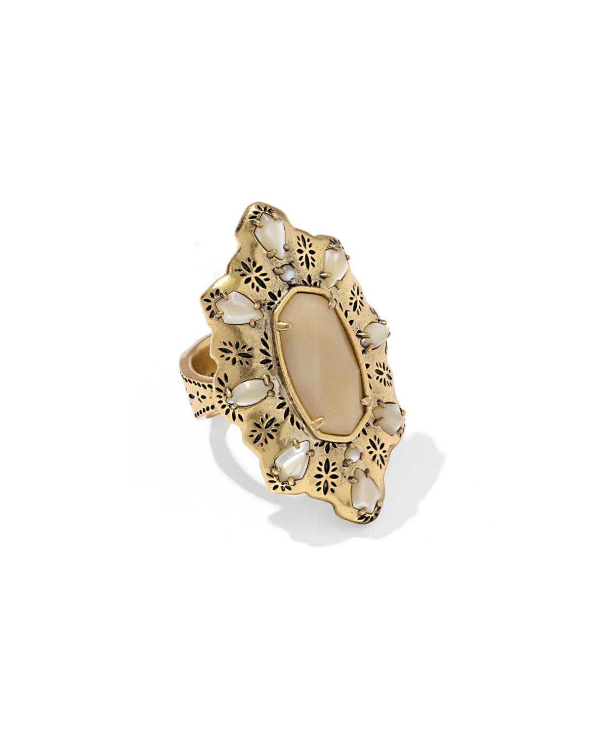 Bria Vintage Gold Cocktail Ring