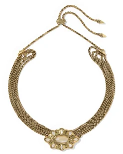 Bria Vintage Gold Statement Necklace
