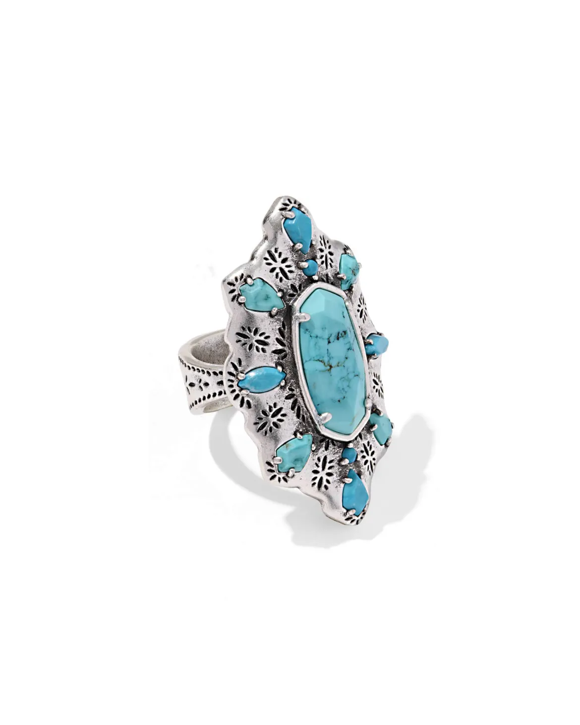 Bria Vintage Silver Cocktail Ring