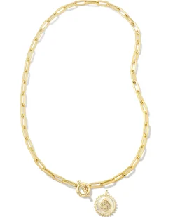 Brielle Convertible Medallion Chain Necklace in Gold