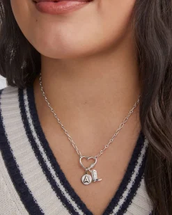 Bristol Sterling Silver Heart Pendant Necklace in White Topaz