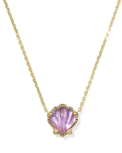 Brynne Shell Gold Short Pendant Necklace