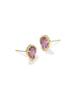 Brynne Shell Gold Stud Earrings