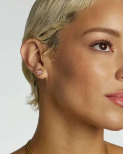 Brynne Shell Gold Stud Earrings