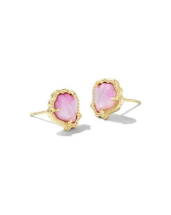 Brynne Shell Gold Stud Earrings