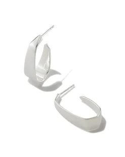 Cadence Hoop Earrings in Sterling Silver