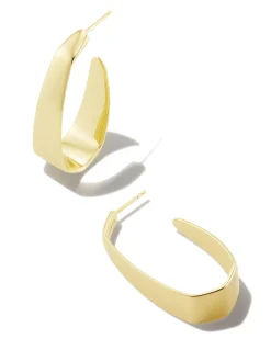 Cadence Large Hoop Earrings in 18k Gold Vermeil