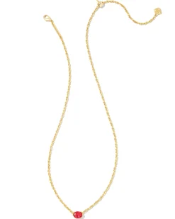 Cailin Gold Pendant Necklace in Red Crystal