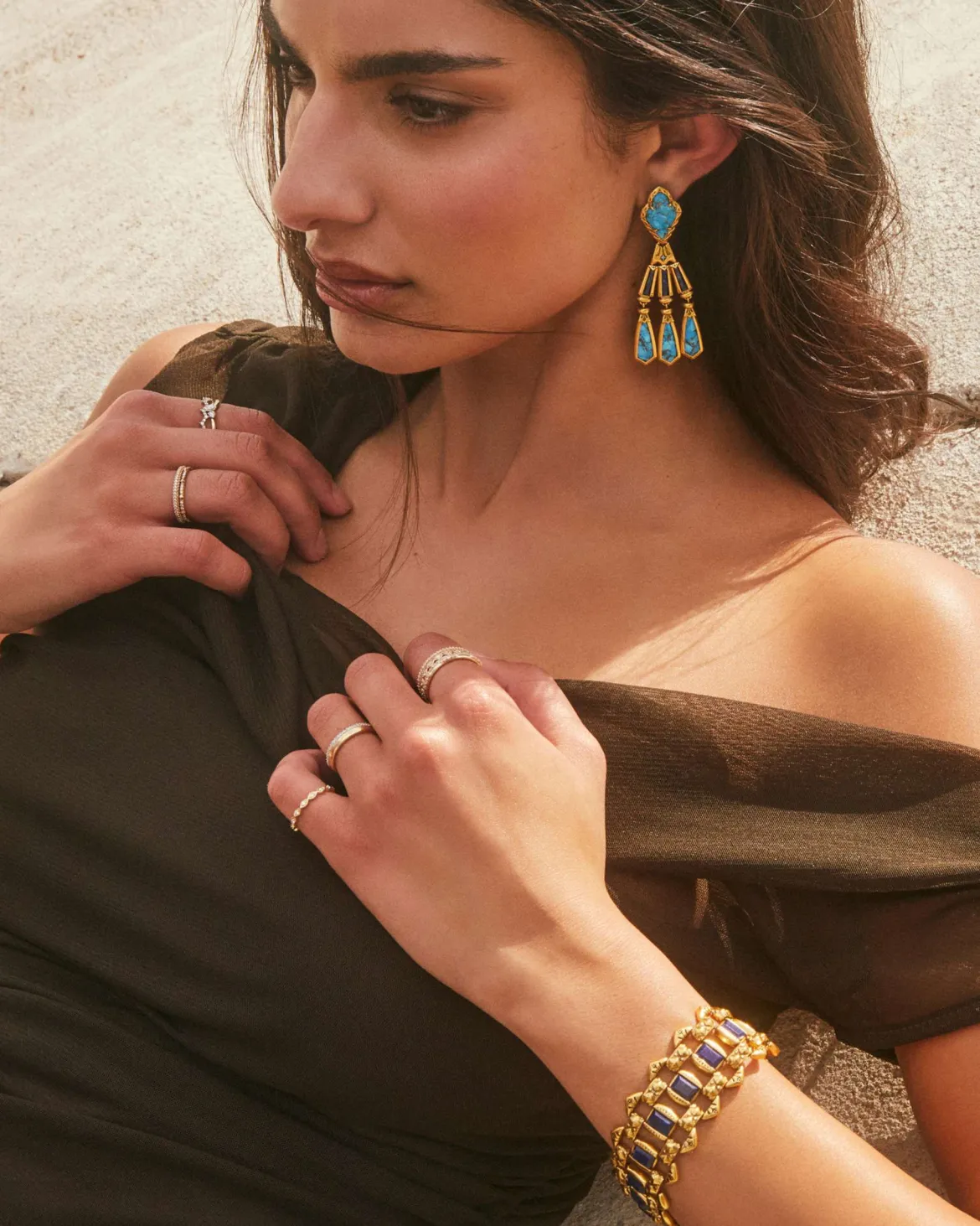 Catherine Vintage Gold Statement Bracelet