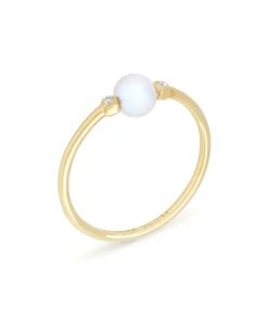 Cathleen 14k Yellow Gold Band Ring Freshwater Cultured Pearl