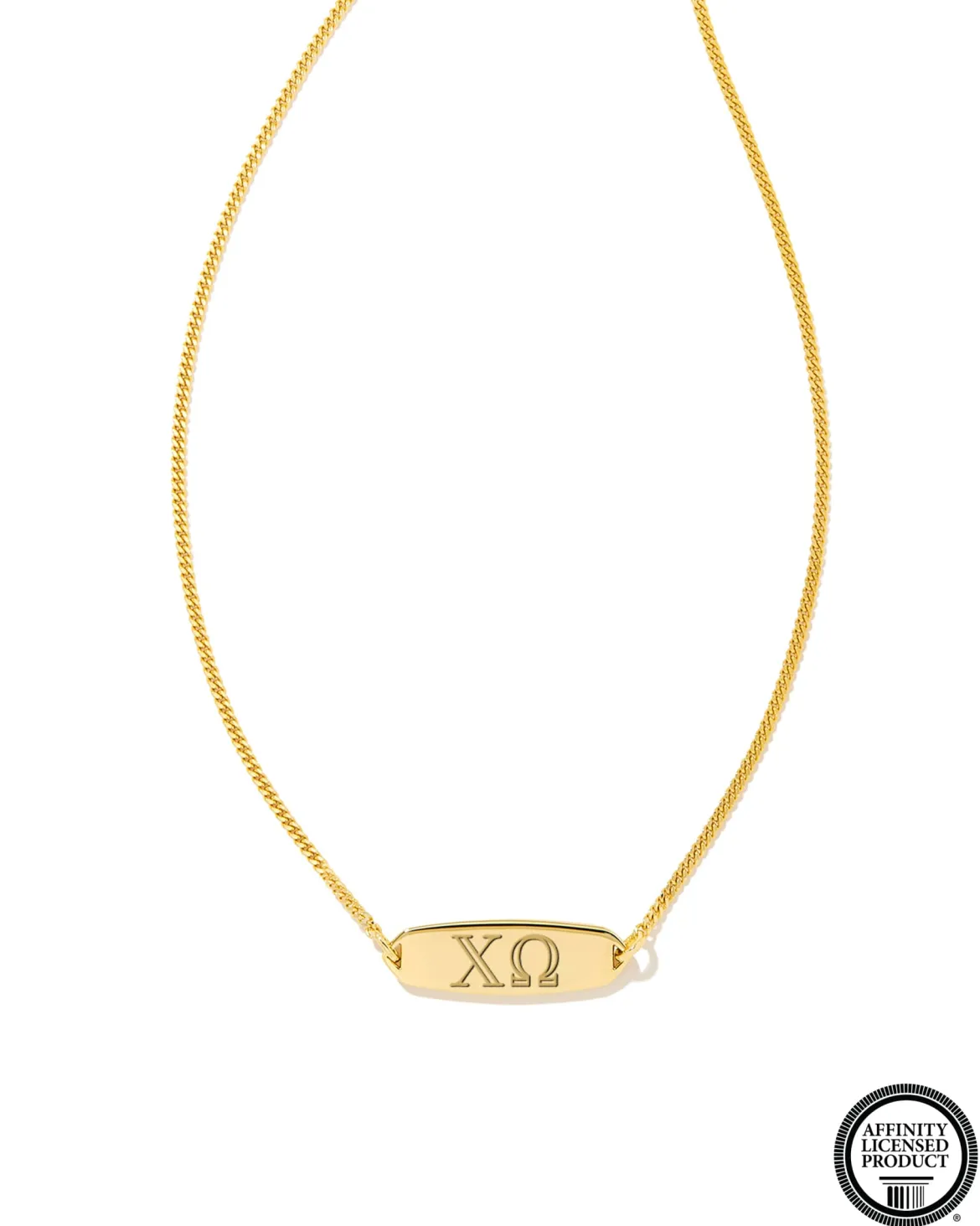 Chi Omega Pendant Necklace in 18k Gold Vermeil
