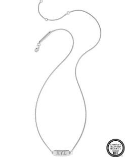 Chi Upsilon Sigma Pendant Necklace in Sterling Silver