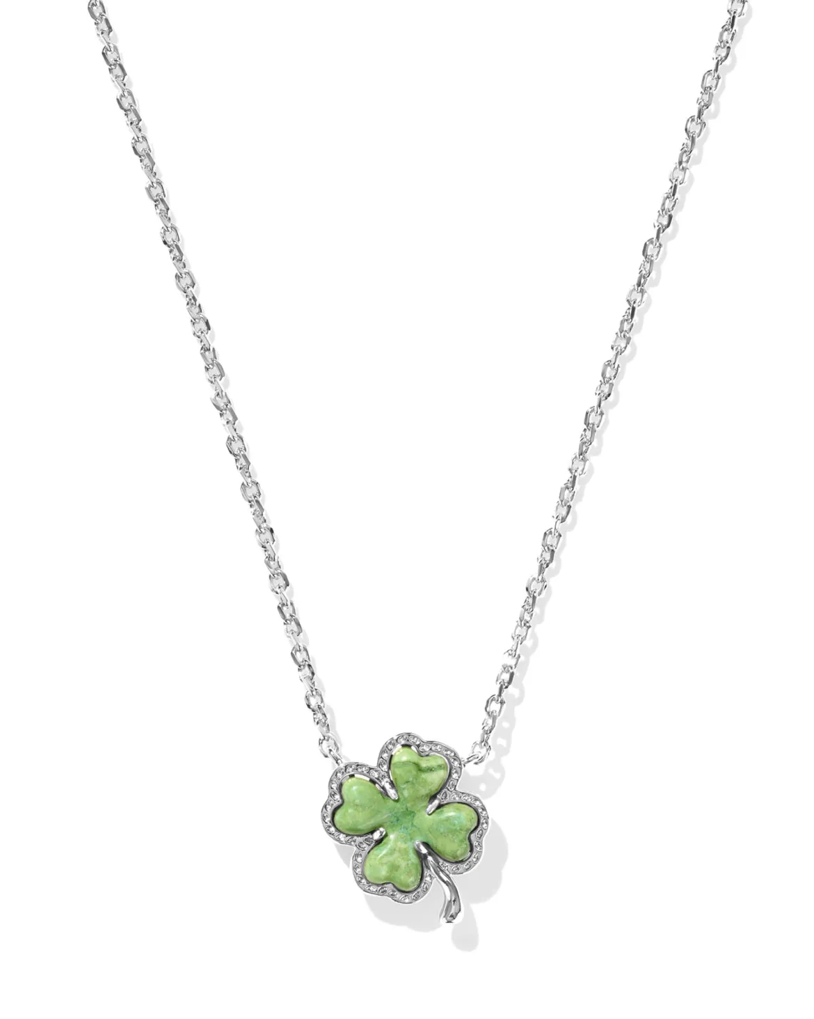 Clover Silver Short Pendant Necklace