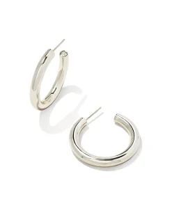 Colette Hoop Earrings in Silver