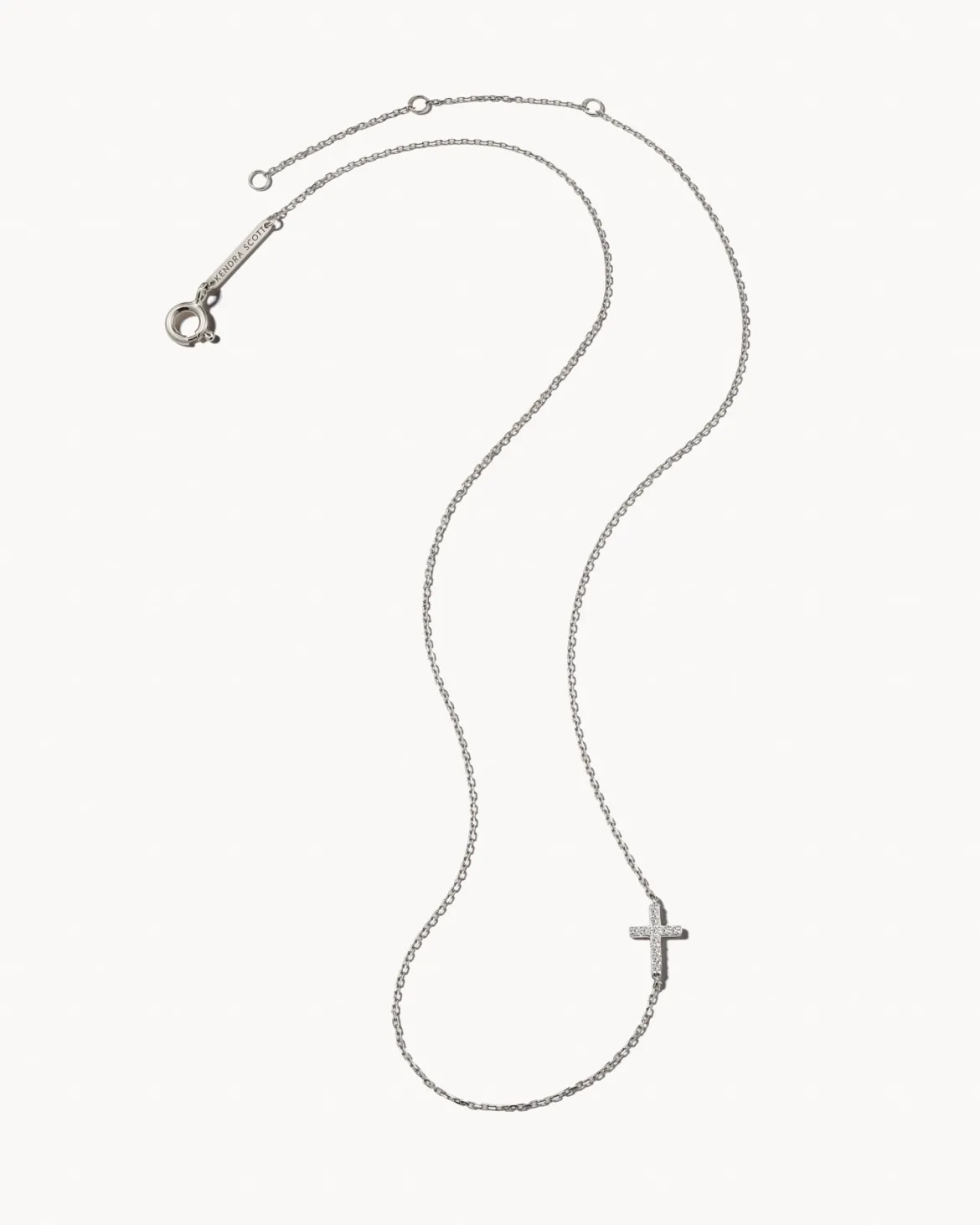 Cross Strand Necklace in 14k White Gold