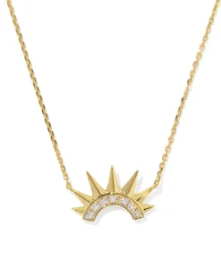 Crown 18k Yellow Gold Vermeil Short Pendant