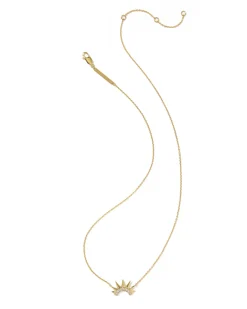 Crown 18k Yellow Gold Vermeil Short Pendant
