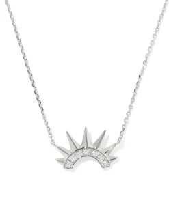 Crown Sterling Silver Short Pendant