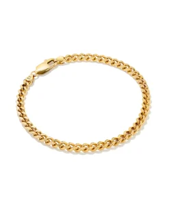 Curb Chain Bracelet in 18k Oxidized Yellow Gold Vermeil