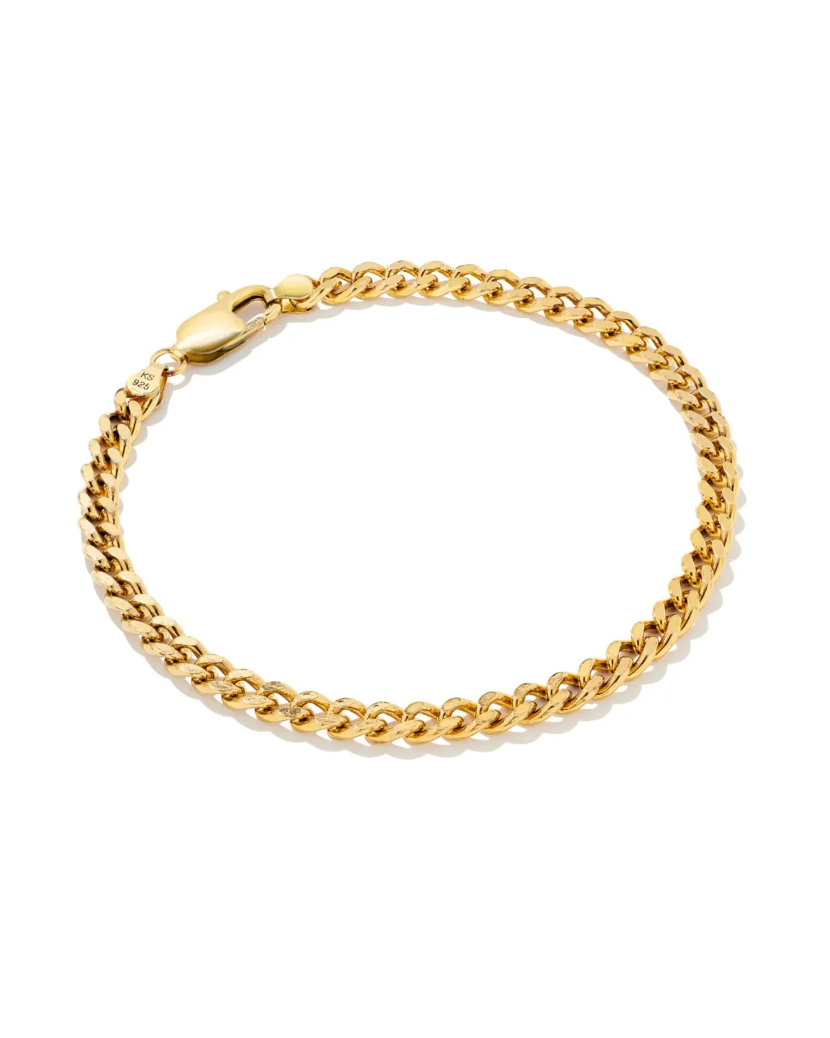 Curb Chain Bracelet in 18k Oxidized Yellow Gold Vermeil