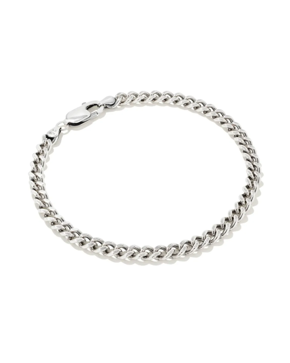Curb Chain Bracelet in Oxidized Sterling Silver