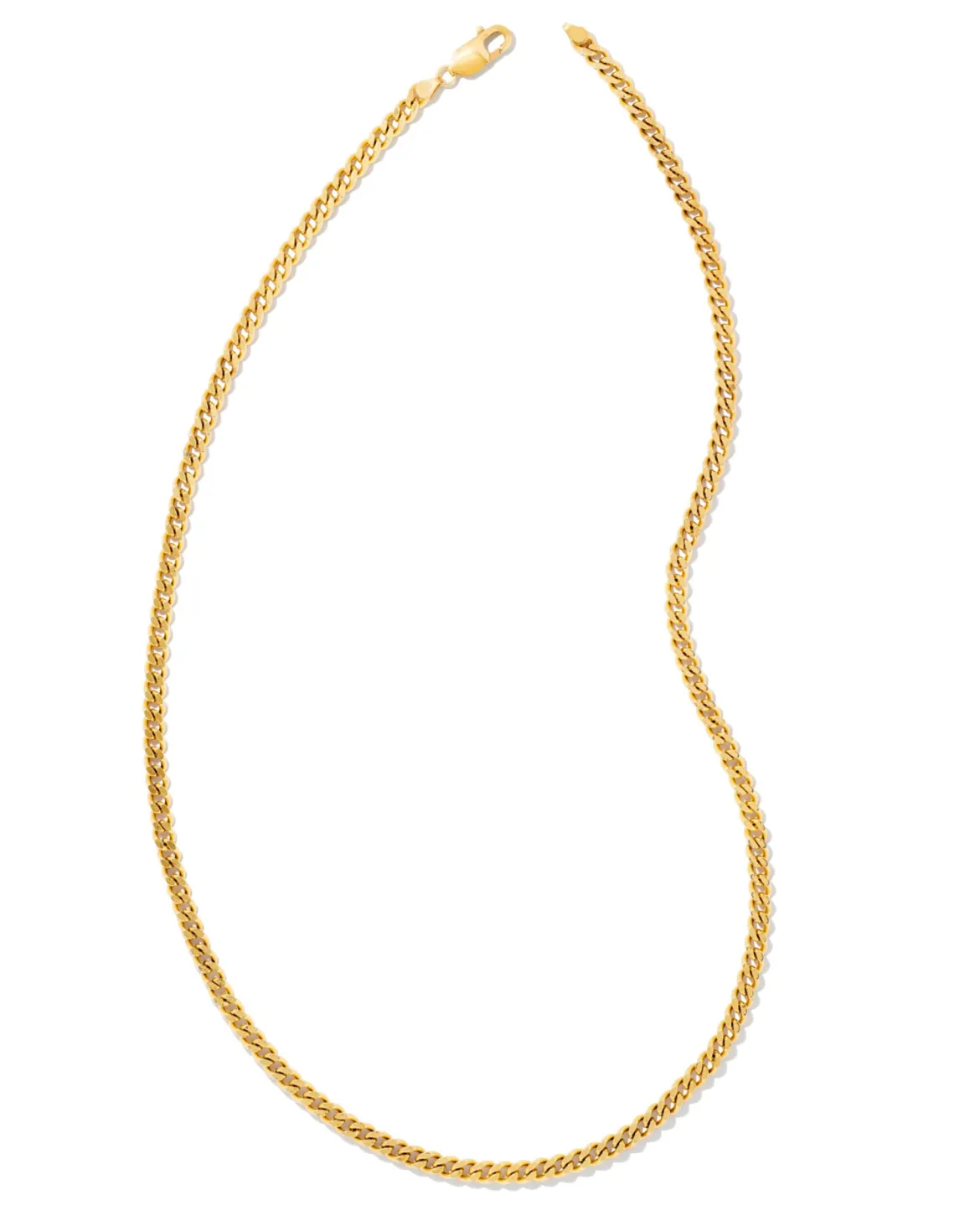 Curb Chain Necklace in 18k Oxidized Yellow Gold Vermeil