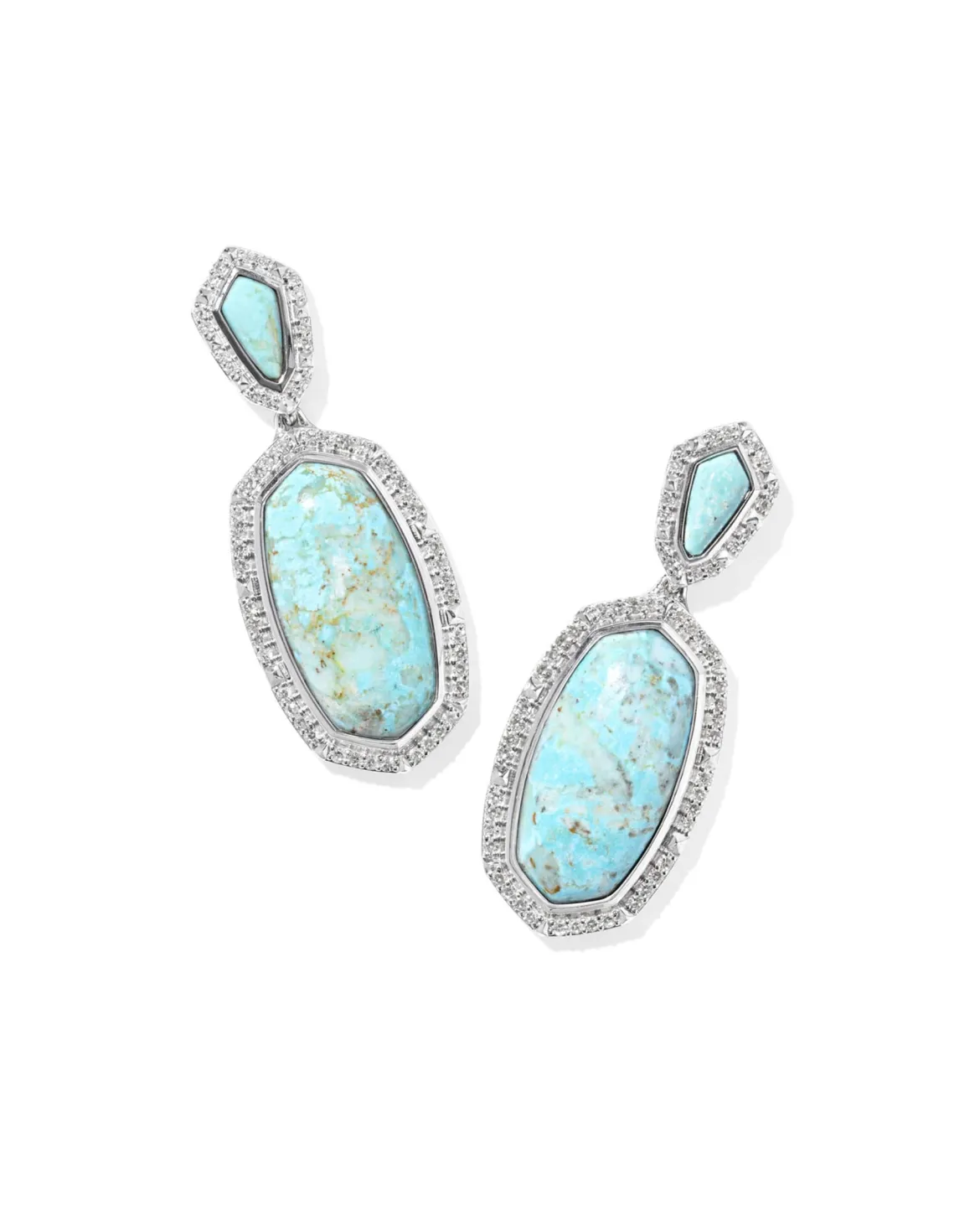 Dani 14k White Gold Statement Earrings