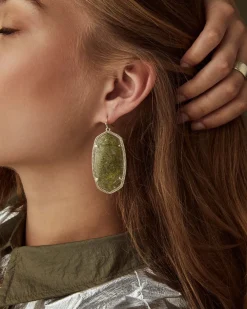 Danielle Gold Statement Earrings in Ivory Mother-of-Pearl