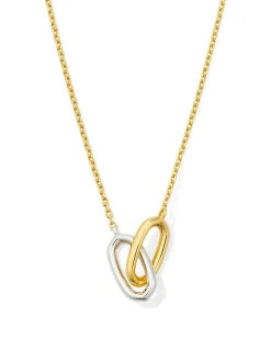 Danielle Mixed Metal Interlocking Pendant Necklace