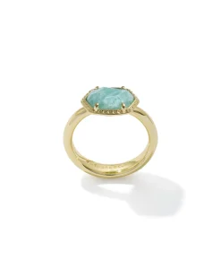 Daphne Gold Frame Band Ring
