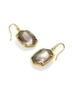 Daphne Gold Frame Drop Earrings