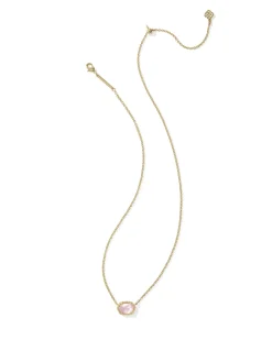 Daphne Gold Frame Short Pendant Necklace