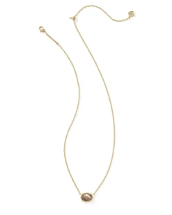 Daphne Gold Frame Short Pendant Necklace