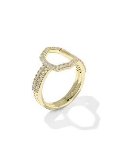 Daphne Pave Gold Cocktail Ring