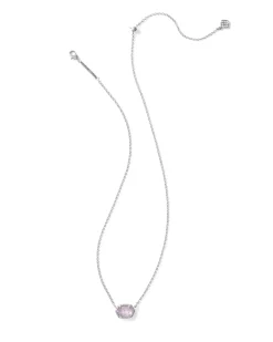Daphne Silver Frame Short Pendant Necklace