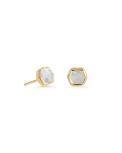 Davie 18k Gold Vermeil April Stud Earrings