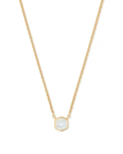 Davie 18k Gold Vermeil April Pendant Necklace