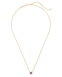 Davie 18k Gold Vermeil February Pendant Necklace