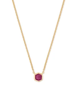 Davie 18k Gold Vermeil July Pendant Necklace