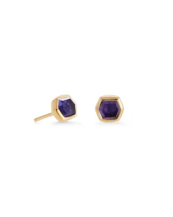 Davie 18k Gold Vermeil September Stud Earrings