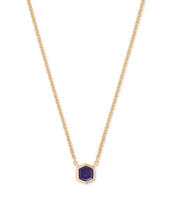Davie 18k Gold Vermeil September Pendant Necklace