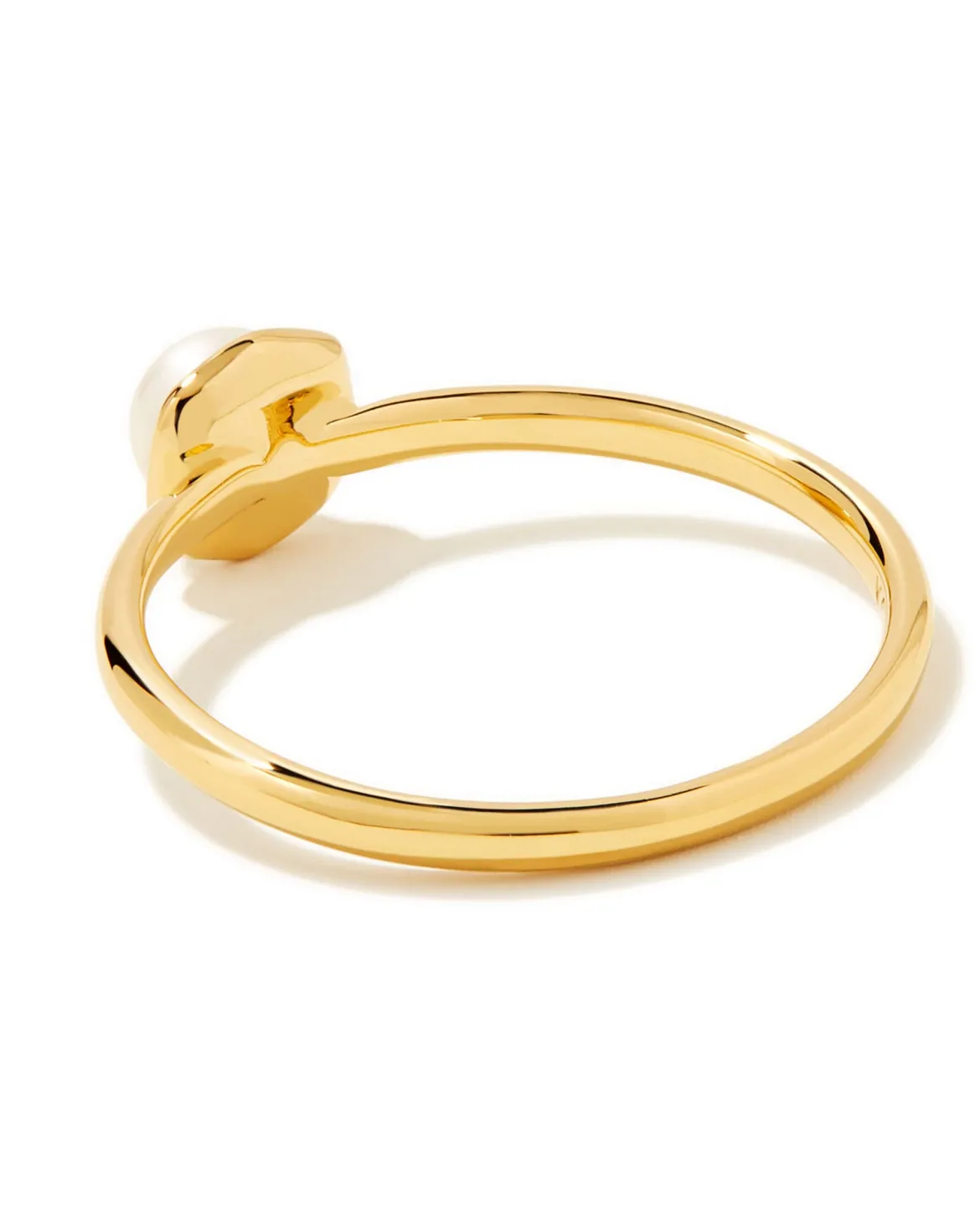 Davie Pearl 18k Gold Vermeil Band Ring in Freshwater Cultured Pearl