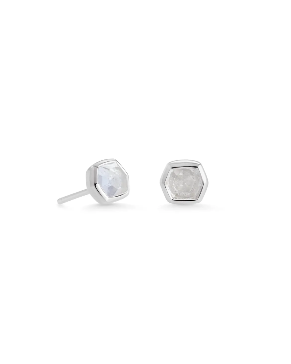 Davie Sterling Silver April Stud Earrings