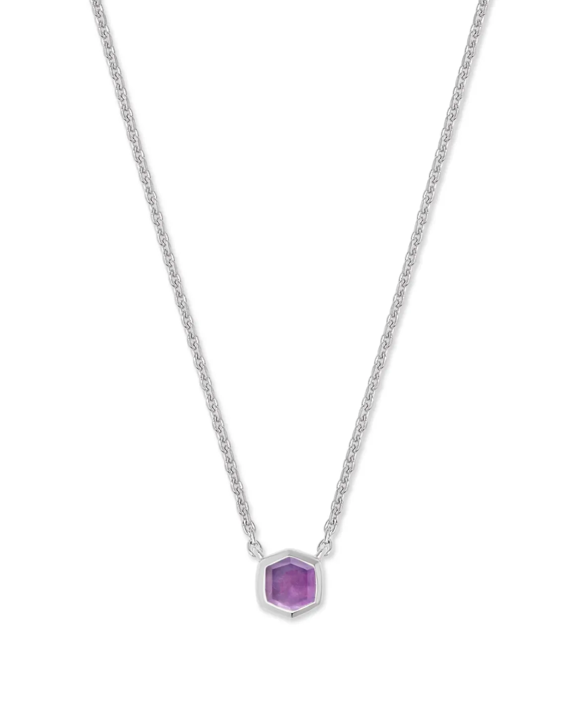 Davie Sterling Silver February Pendant Necklace
